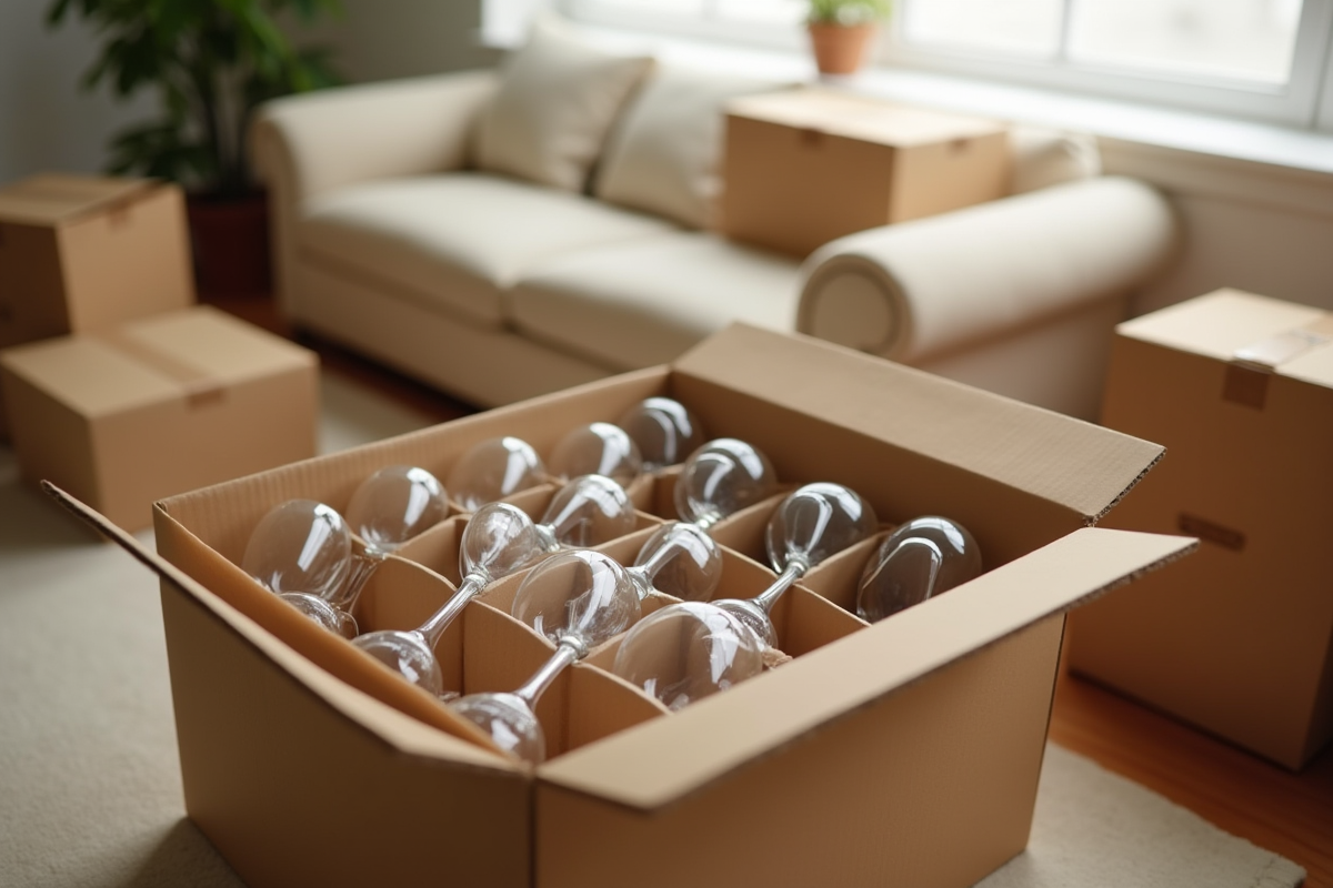 verres déménagement